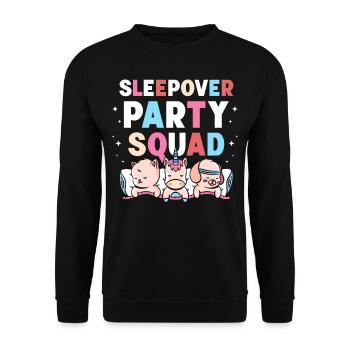 Sleepover Party Troupe Nuitée - Sweat-shirt Unisexe - noir - Devant - Alina (178cm) & Michal (187cm)