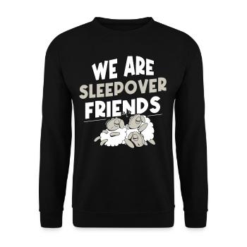Nous sommes amis de nuit nuit fête - Sweat-shirt Unisexe - noir - Devant - Alina (178cm) & Michal (187cm)