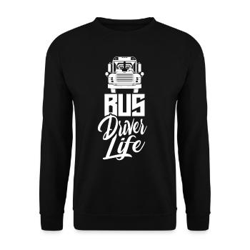 Life Of a Bus Driver Bus Bus Driver Bus Driving - Unisex Sweatshirt - black - Front - Alina (178cm) & Michal (187cm)