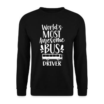 The most ingenious bus driver in the world Bus Bus driving - Unisex Sweatshirt - black - Front - Alina (178cm) & Michal (187cm)