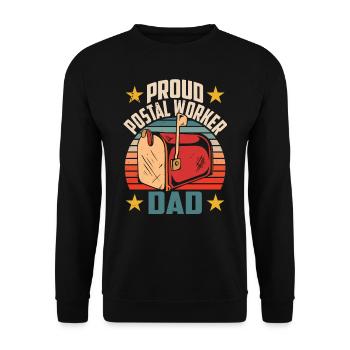Fier facteur Père Livreur - Sweat-shirt Unisexe - noir - Devant - Alina (178cm) & Michal (187cm)