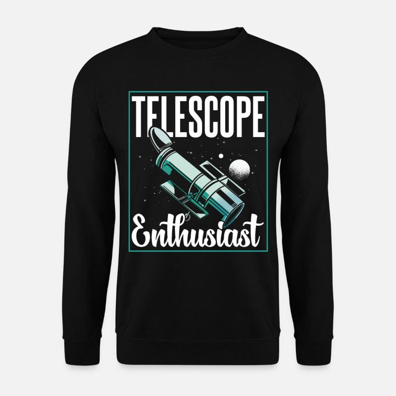 Telescope Enthusiast Space Universe Stars - Unisex Sweatshirt - black