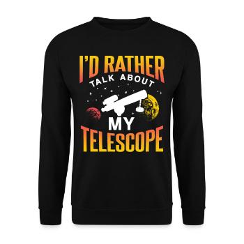 Ich Würde Lieber Über Mein Teleskop Sprechen - Unisex Pullover - Schwarz - Vorne - Alina (178cm) & Michal (187cm)