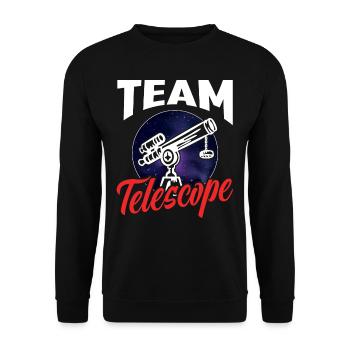 Équipe Télescope Univers Étoiles Spatiales - Sweat-shirt Unisexe - noir - Devant - Alina (178cm) & Michal (187cm)