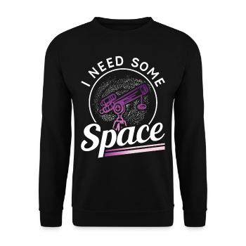 J’ai besoin d’un télescope de l’univers spatial - Sweat-shirt Unisexe - noir - Devant - Alina (178cm) & Michal (187cm)