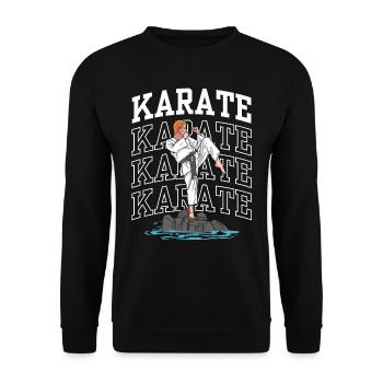 Karaté Arts Martiaux Arts Martiaux Combattant Dictons - Sweat-shirt Unisexe - noir - Devant - Alina (178cm) & Michal (187cm)