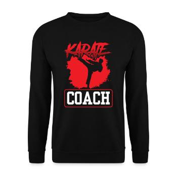 Karate Trainer Martial Arts Fighter Martial Arts - Unisex Sweatshirt - black - Front - Alina (178cm) & Michal (187cm)