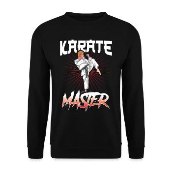 Maître de Karaté Arts Martiaux Combattant Arts Martiaux - Sweat-shirt Unisexe - noir - Devant - Alina (178cm) & Michal (187cm)