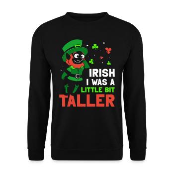 J’aimerais être un peu plus grand - Sweat-shirt Unisexe - noir - Devant - Alina (178cm) & Michal (187cm)