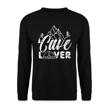 Cave Lovers Cave Cave Hiking Caving Cave - Unisex Sweatshirt - black - Front - Alina (178cm) & Michal (187cm)