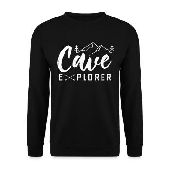 Speleologist Cave Cave Caving Cave Hiking - Unisex Sweatshirt - black - Front - Alina (178cm) & Michal (187cm)
