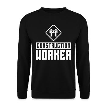 Bauarbeiter Bau Teamwork Baustelle Team - Unisex Pullover - Schwarz - Vorne - Alina (178cm) & Michal (187cm)