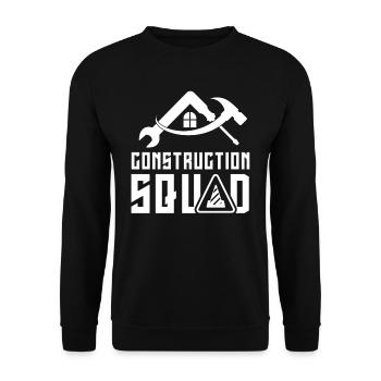 Bautrupp Teamwork Bau Team Baustelle Bauarbeiter - Unisex Pullover - Schwarz - Vorne - Alina (178cm) & Michal (187cm)