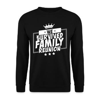 Nous avons survécu au regroupement familial - Sweat-shirt Unisexe - noir - Devant - Alina (178cm) & Michal (187cm)