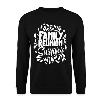 Überlebender Eines Familientreffens Familie Team - Unisex Pullover - Schwarz - Vorne - Alina (178cm) & Michal (187cm)