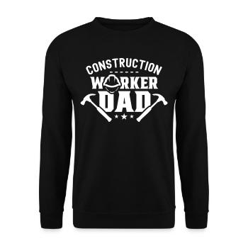 Bauarbeiter Vater Teamwork Bau Baustelle Team - Unisex Pullover - Schwarz - Vorne - Alina (178cm) & Michal (187cm)
