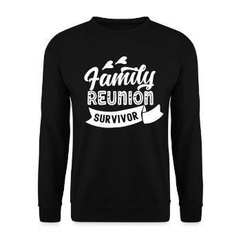 Überlebender Eines Familientreffens Familie Team - Unisex Pullover - Schwarz - Vorne - Alina (178cm) & Michal (187cm)