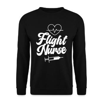 Flight Doctor Flight Nurse Flight Physician Profession - Unisex Sweatshirt - black - Front - Alina (178cm) & Michal (187cm)