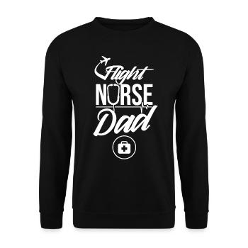 Flight Nurse Papa Flight Doctor Flight Physician Flight Physician - Unisex Sweatshirt - black - Front - Alina (178cm) & Michal (187cm)
