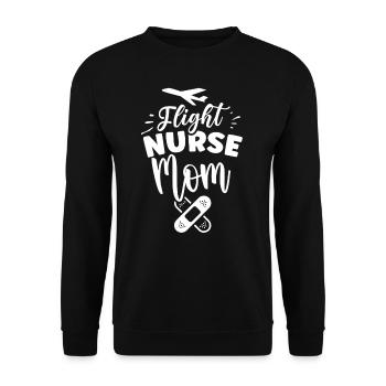 Flight Nurse Mama Flight Doctor Flight Nurse - Unisex Sweatshirt - black - Front - Alina (178cm) & Michal (187cm)