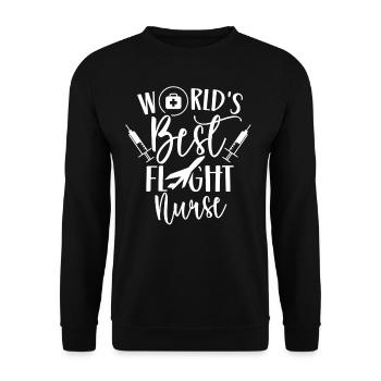 The Best Flight Nurse in the World Flight Doctor - Unisex Sweatshirt - black - Front - Alina (178cm) & Michal (187cm)