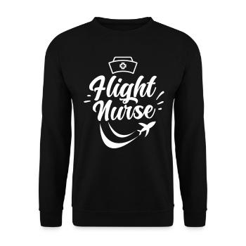 Flight Nurse Profession Flight Doctor Flight Physician - Unisex Sweatshirt - black - Front - Alina (178cm) & Michal (187cm)