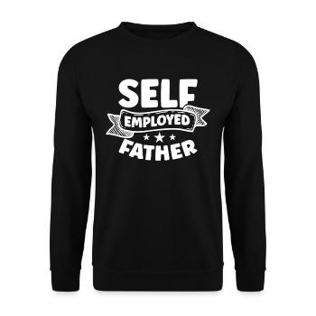 Self-employed father Freelancer Self-employed - Unisex Sweatshirt - black - Front - Alina (178cm) & Michal (187cm)