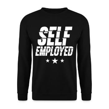 Self-employed freelancer freelancer - Unisex Sweatshirt - black - Front - Alina (178cm) & Michal (187cm)