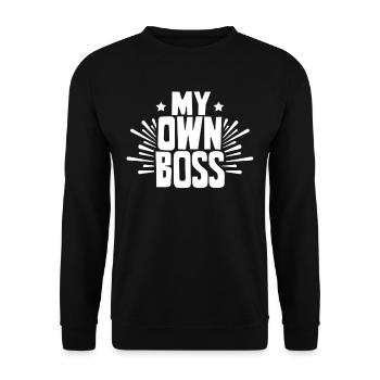 My Own Boss Freelancer Self-employed - Unisex Sweatshirt - black - Front - Alina (178cm) & Michal (187cm)