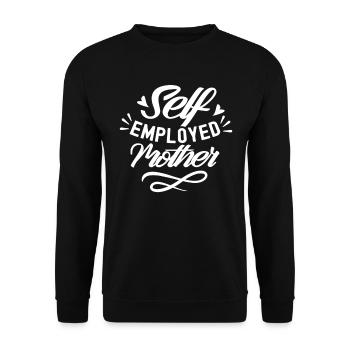 Self-employed mother Self-employed freelancer - Unisex Sweatshirt - black - Front - Alina (178cm) & Michal (187cm)