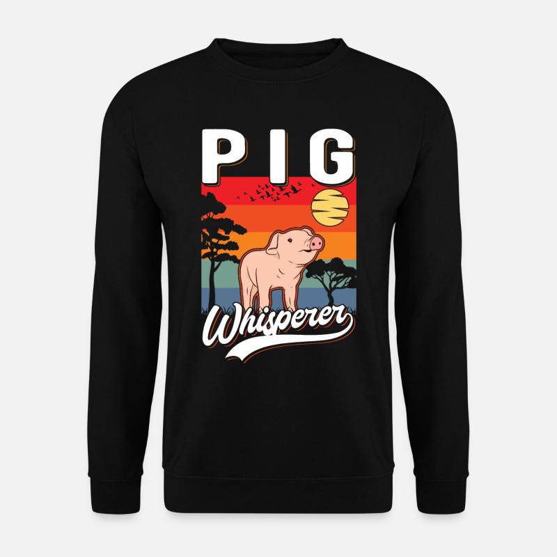 Schweineflüsterer Schweine Pig Whisperer - Sweat-shirt Unisexe - noir