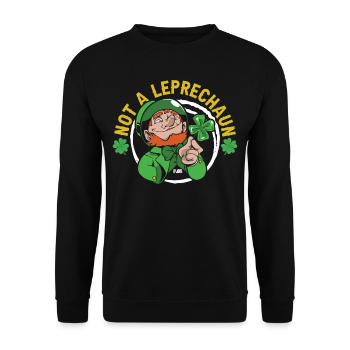 Pas de leprechaun Irlandais St Patrick Leprechaun Irlandais - Sweat-shirt Unisexe - noir - Devant - Alina (178cm) & Michal (187cm)