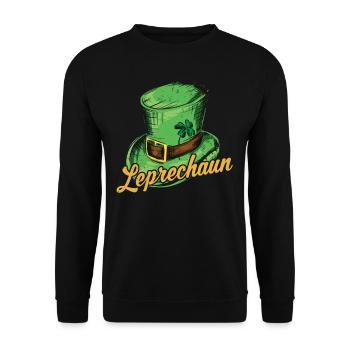 Leprechaun Gobelin Irlandais St Patrick’s Day Irlandais - Sweat-shirt Unisexe - noir - Devant - Alina (178cm) & Michal (187cm)