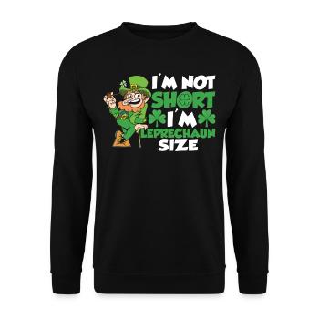 Ich Bin Nicht Klein Ich Habe Leprechaun Größe Ire - Unisex Pullover - Schwarz - Vorne - Alina (178cm) & Michal (187cm)