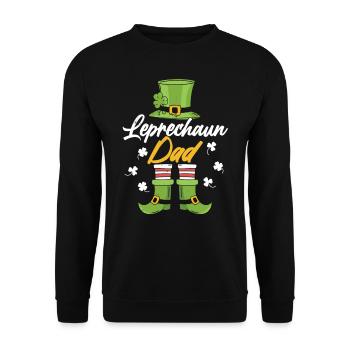 Gobelin Papa St Patrick Leprechaun Irlandais Irlandais - Sweat-shirt Unisexe - noir - Devant - Alina (178cm) & Michal (187cm)