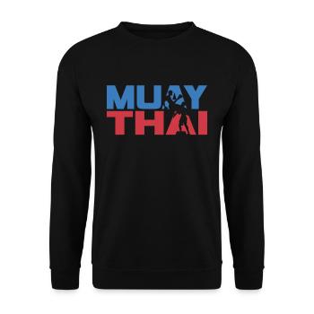 Muay Thai Arts Martiaux Arts Martiaux Combattant - Sweat-shirt Unisexe - noir - Devant - Alina (178cm) & Michal (187cm)
