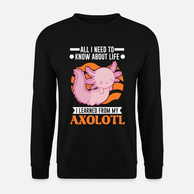 Axolotl Cadeau Queue Lurch - Sweat-shirt Unisexe - noir