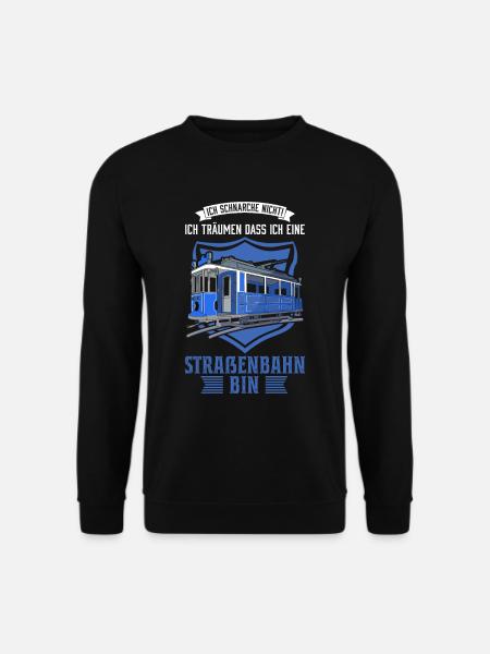 Straßenbahn Geschenk Straßenbahnfahrer Tram S-Bahn - Unisex Pullover - Schwarz