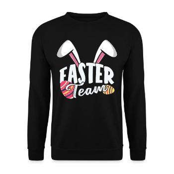Équipe de Pâques Lapin de Pâques Pâques Pâques Pâques Pâques - Sweat-shirt Unisexe - noir - Devant - Alina (178cm) & Michal (187cm)