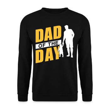 Père de la journée Fête des Pères Papa Dictons - Sweat-shirt Unisexe - noir - Devant - Alina (178cm) & Michal (187cm)
