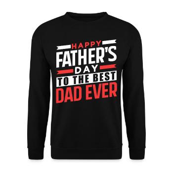 Happy Father's Day for Best Father Dad - Unisex Sweatshirt - black - Front - Alina (178cm) & Michal (187cm)