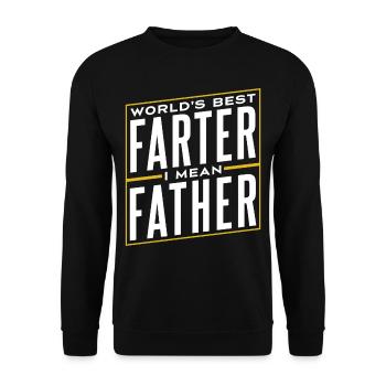 Der Beste Vater Der Welt Papa Papi Vater Tag - Unisex Pullover - Schwarz - Vorne - Alina (178cm) & Michal (187cm)