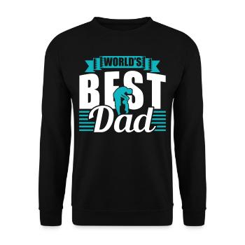 Der Beste Vater Der Welt Papi Papa Vater Tag - Unisex Pullover - Schwarz - Vorne - Alina (178cm) & Michal (187cm)