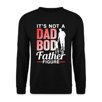 Not A Dad Bod But A Father Figure Papa - Unisex Sweatshirt - black - Front - Alina (178cm) & Michal (187cm)