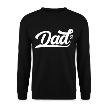 Father Of Two Children Papa Father Day Daddy - Unisex Sweatshirt - black - Front - Alina (178cm) & Michal (187cm)