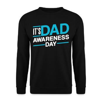 Aujourd’hui, c’est la fête des pères Père Papa - Sweat-shirt Unisexe - noir - Devant - Alina (178cm) & Michal (187cm)