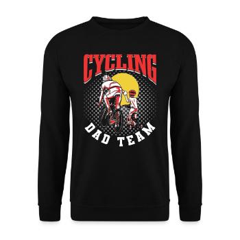 Radfahrer Vater Team Sprüche Papa Papi Vater Tag - Unisex Pullover - Schwarz - Vorne - Alina (178cm) & Michal (187cm)
