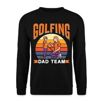 Golf Father Team Golfer Golfing Papa Papi Father Day - Unisex Sweatshirt - black - Front - Alina (178cm) & Michal (187cm)