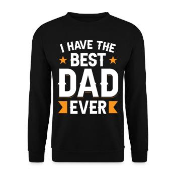 J’ai le meilleur père papa de tous les temps - Sweat-shirt Unisexe - noir - Devant - Alina (178cm) & Michal (187cm)