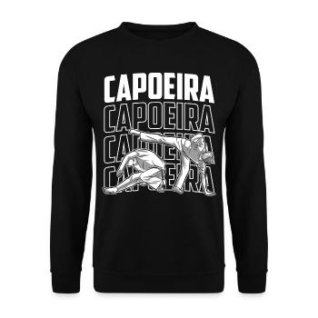 Capoeira Hobby Brazilian Training Martial Arts - Unisex Sweatshirt - black - Front - Alina (178cm) & Michal (187cm)